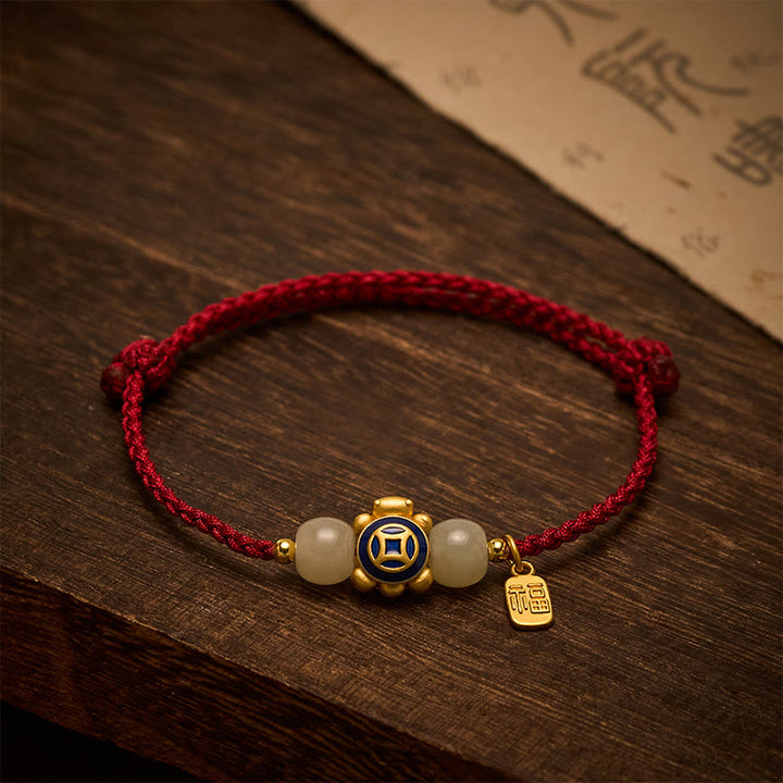 Buddha Stones Bracelet de force tissé à la main en corde rouge tortue - image 19