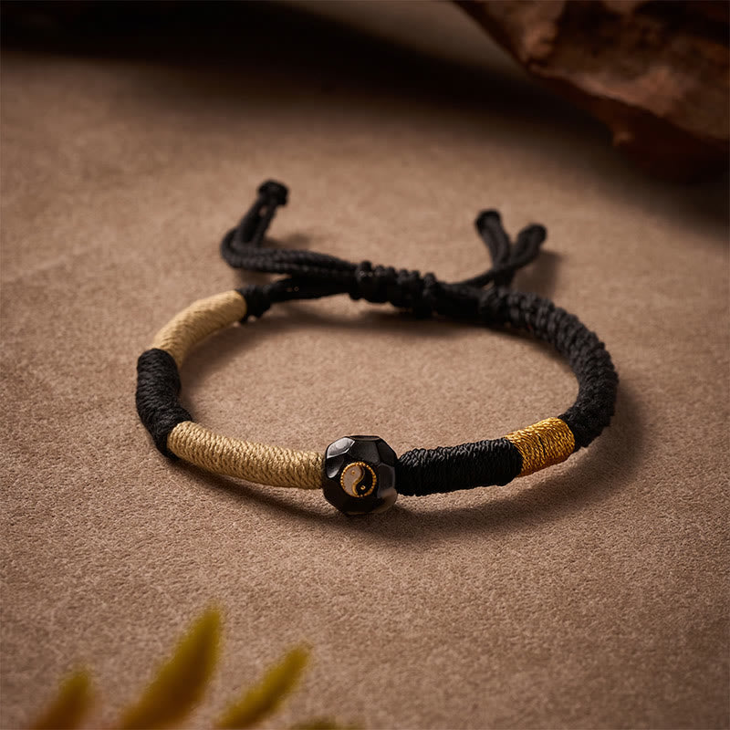 Buddha Stones Bracelet d'équilibre en agate de feu noire et blanche - image 3