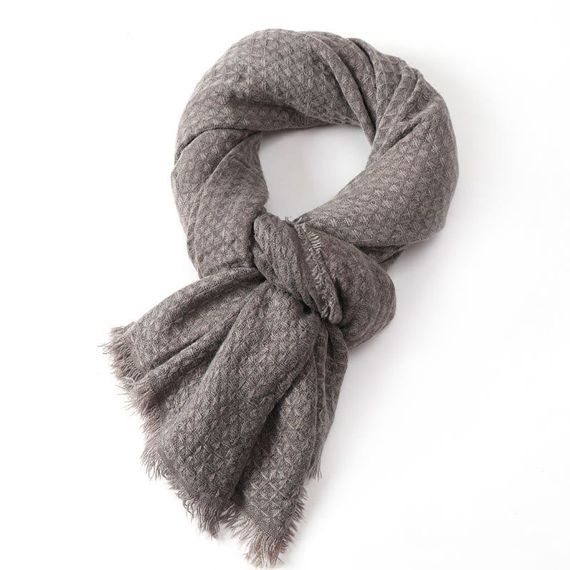 Écharpe chaude et texturée à pompons Buddha Stones pour homme, automne-hiver - image 11