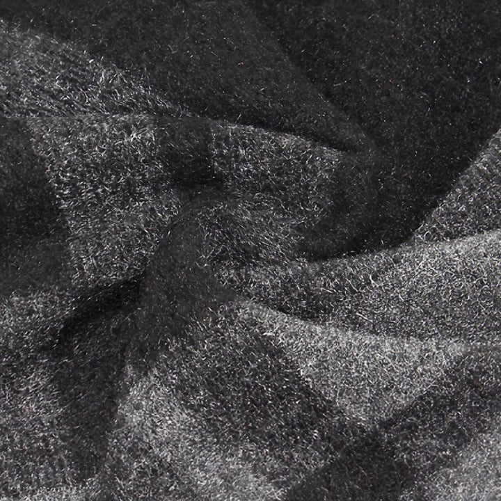 Écharpe chaude pour homme Buddha Stones automne-hiver classique à carreaux gris et franges - image 8