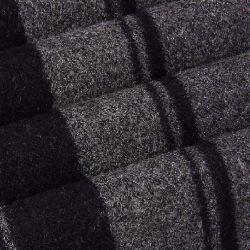 Écharpe homme en maille douce, motif à carreaux classique automne-hiver Buddha Stones - image 2