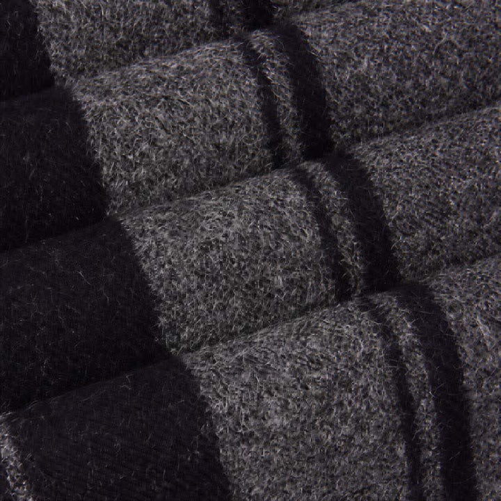 Écharpe homme en maille douce, motif à carreaux classique automne-hiver Buddha Stones - image 2
