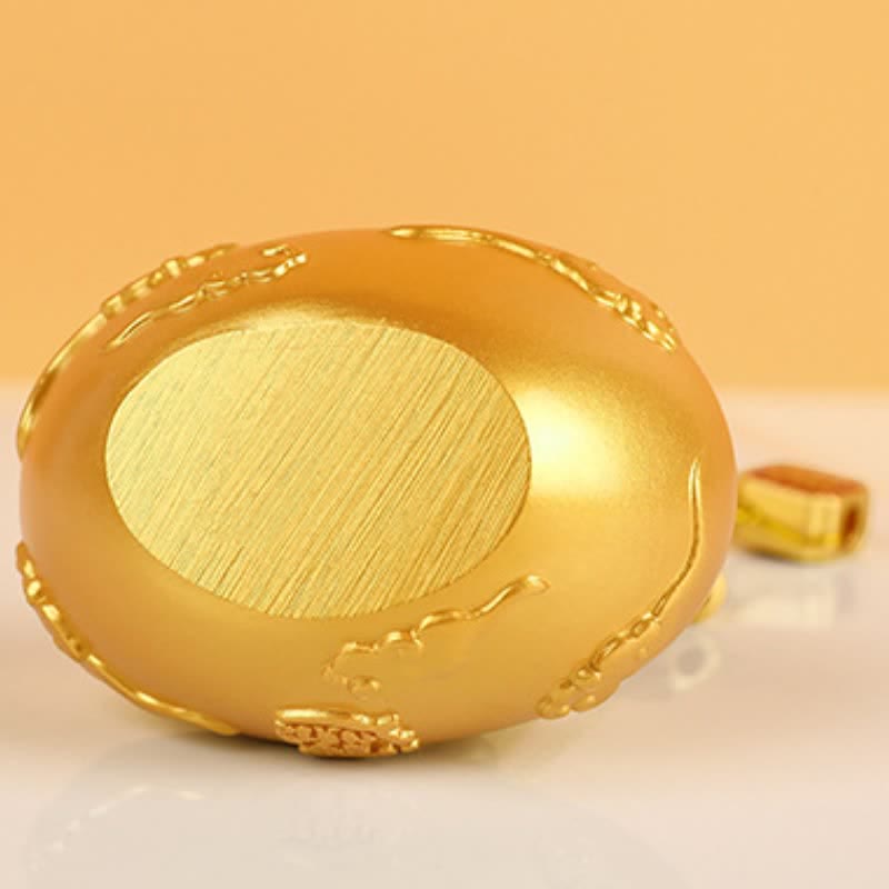 Buddha Stones Bol en lingot d'or, symbole de richesse et de fortune pour la table - image 11