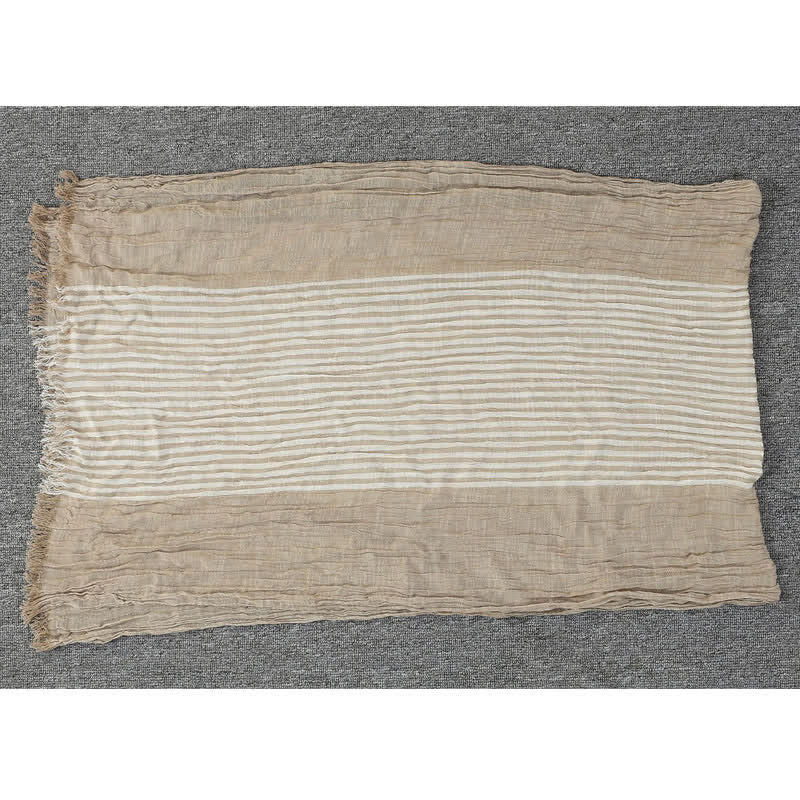 Écharpe de voyage pour homme à rayures, color block et pompons, Buddha Stones pour le printemps et l'automne. - image 19
