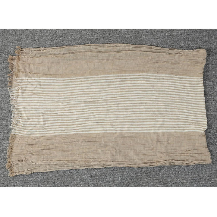 Écharpe de voyage pour homme à rayures, color block et pompons, Buddha Stones pour le printemps et l'automne. - image 19