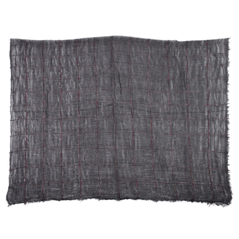 Écharpe décontractée pour homme à carreaux, motif à carreaux, style printemps-automne, Buddha Stones - image 2