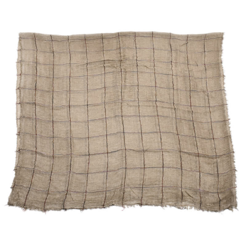 Écharpe décontractée pour homme à carreaux, motif à carreaux, style printemps-automne, Buddha Stones - image 14
