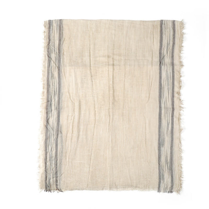 Écharpe pour homme enveloppante à bords effilochés, motif Buddha Stones, printemps/automne - image 11