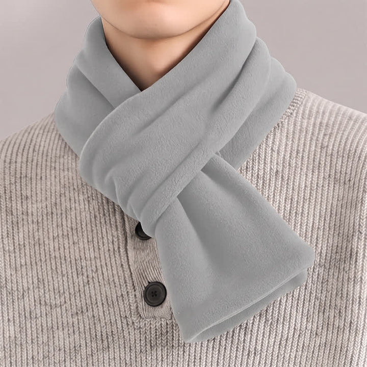 Écharpe minimaliste pour homme, motif Buddha Stones , automne-hiver, en peluche, croisée sur le devant, cache-cou. - Argent - image 16