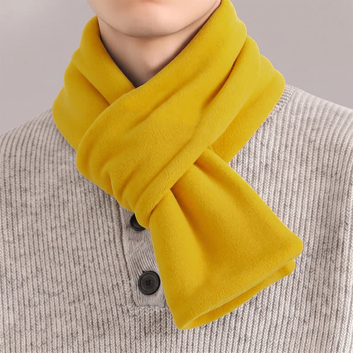 Écharpe minimaliste pour homme, motif Buddha Stones , automne-hiver, en peluche, croisée sur le devant, cache-cou. - Or - image 21