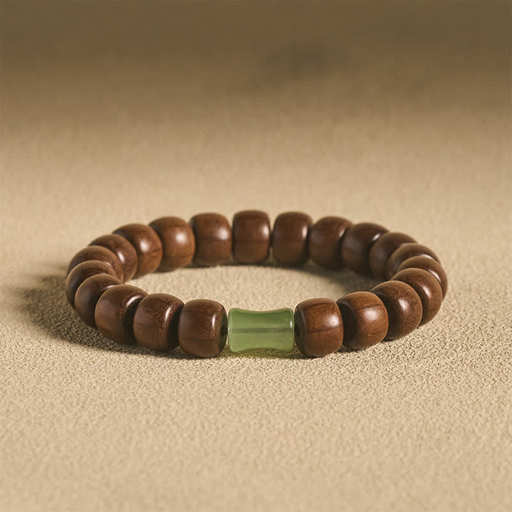 Buddha Stones Bracelet à breloques vintage Abelia Biflora Protection, perles de prière - Bois d'Abelia Biflora (Sécurité ♥ Protection) - image 0