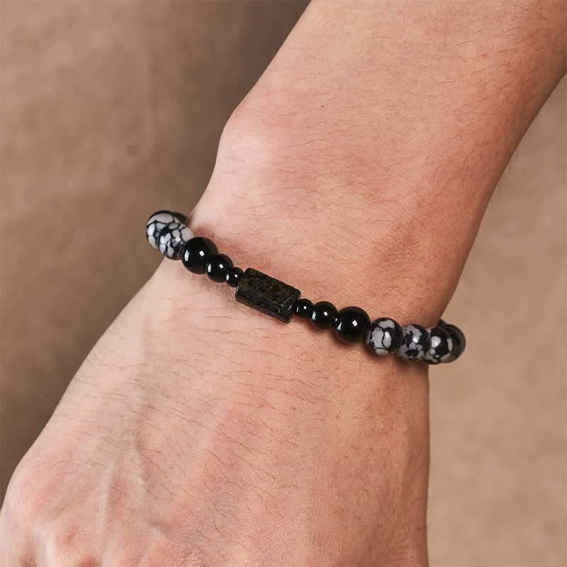 Buddha Stones Bracelet en perles d'hématite œil de tigre - image 3