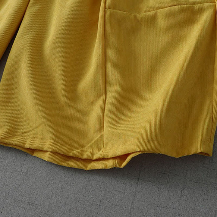Buddha Stones Pantalon Capri uni à cordon de serrage, coupe ample, avec poches, idéal pour le printemps et l'été. - image 3