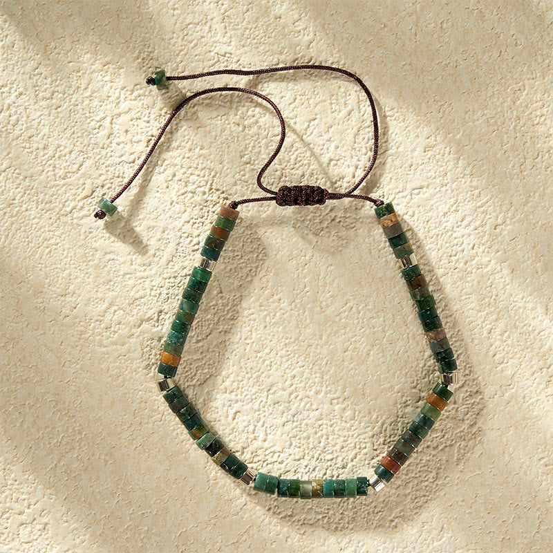 Buddha Stones Bracelet tressé en agate indienne naturelle avec perles d'équilibre - image 7