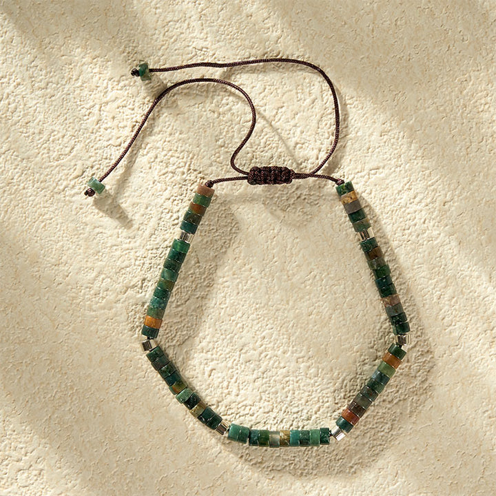 Buddha Stones Bracelet tressé en agate indienne naturelle avec perles d'équilibre - image 7