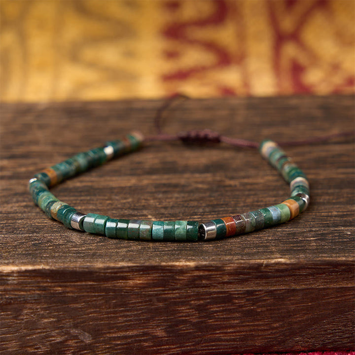 Buddha Stones Bracelet tressé en agate indienne naturelle avec perles d'équilibre - image 2