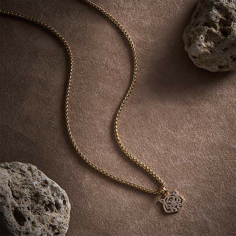 Buddha Stones Collier de force en acier titane avec tête de tigre du zodiaque chinois - image 5