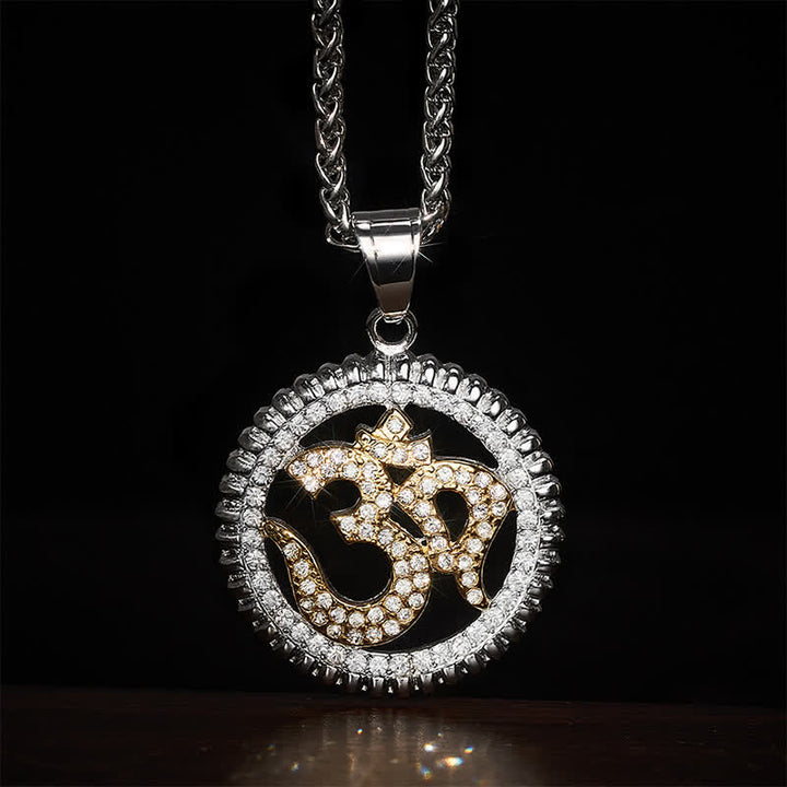 Buddha Stones Collier pendentif OM en acier titane pour la force et la pleine conscience - image 11