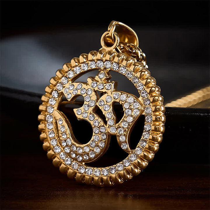 Buddha Stones Collier pendentif OM en acier titane pour la force et la pleine conscience - image 4