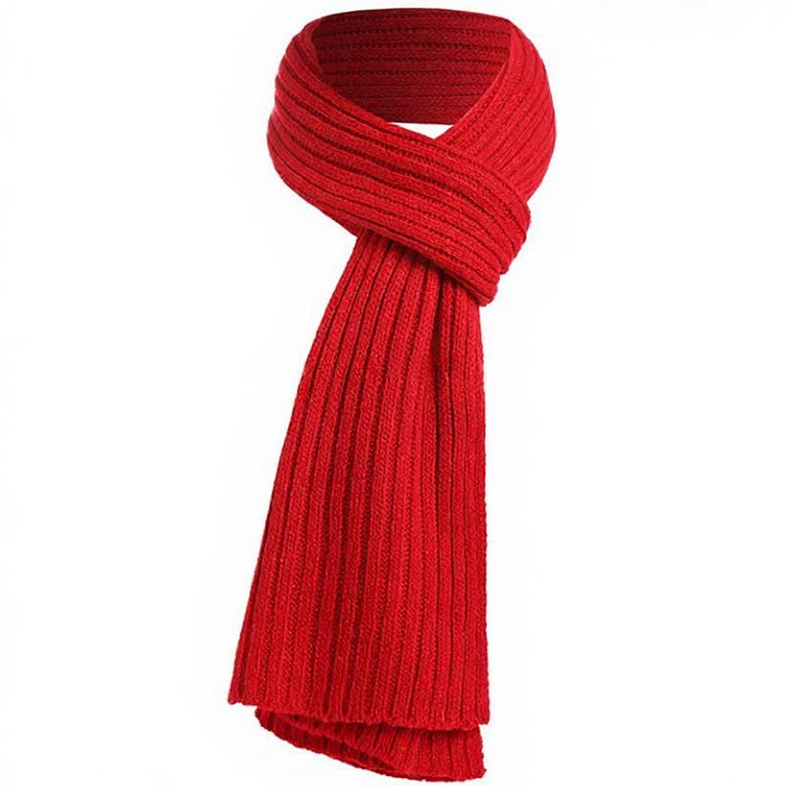 Buddha Stones Écharpe longue côtelée classique automne-hiver pour homme - Rouge - image 14