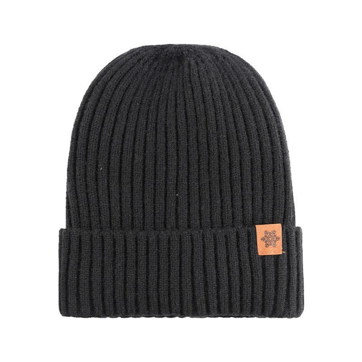 Buddha Stones Ensemble cadeau 3 pièces en maille côtelée pour homme : écharpe, bonnet et gants assortis. - image 1