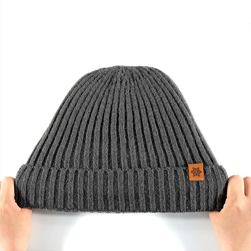 Buddha Stones Ensemble cadeau 3 pièces en maille côtelée pour homme : écharpe, bonnet et gants assortis. - image 8