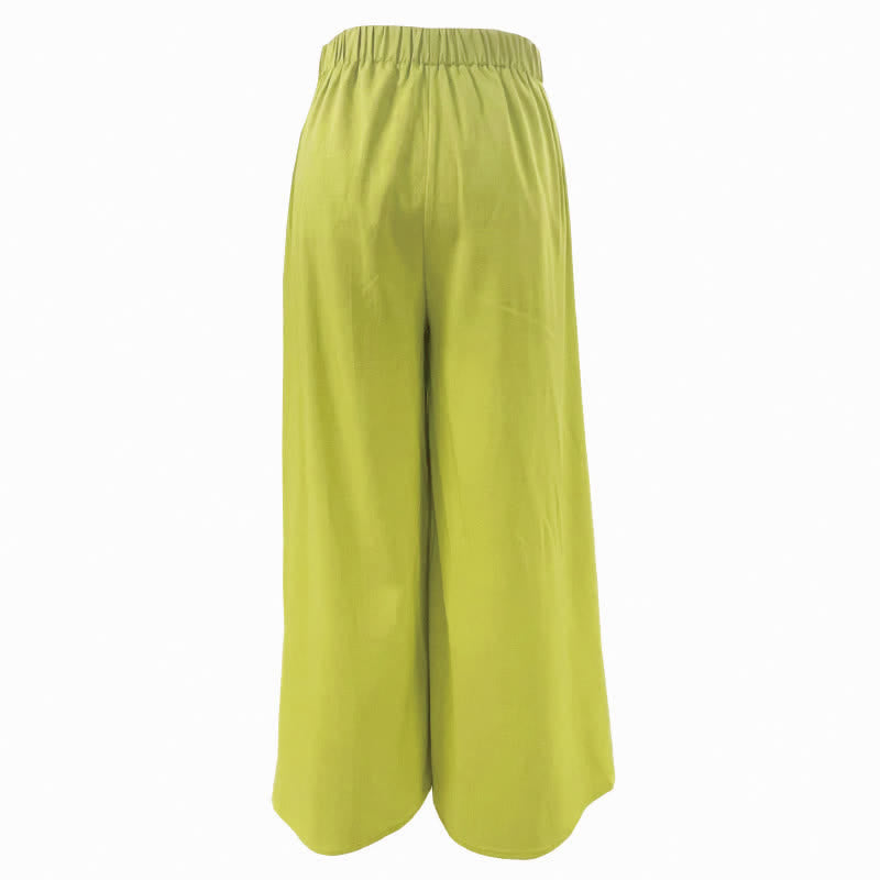 Pantalon large pour femme, style rétro décontracté, à cordon de serrage et poches, motif Buddha Stones, idéal pour le printemps. - image 7