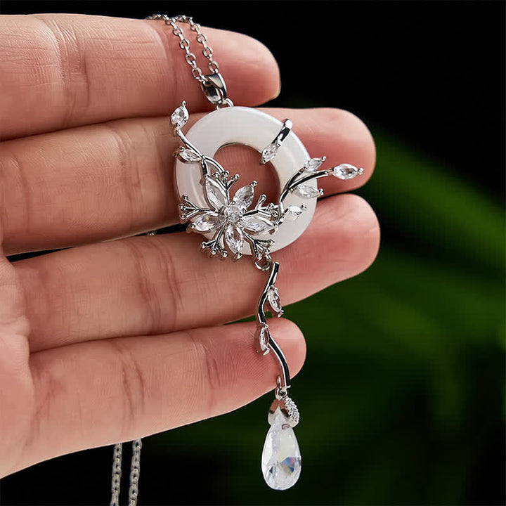 Buddha Stones Boucle de paix en cuivre Collier élégant en acier titane - image 13