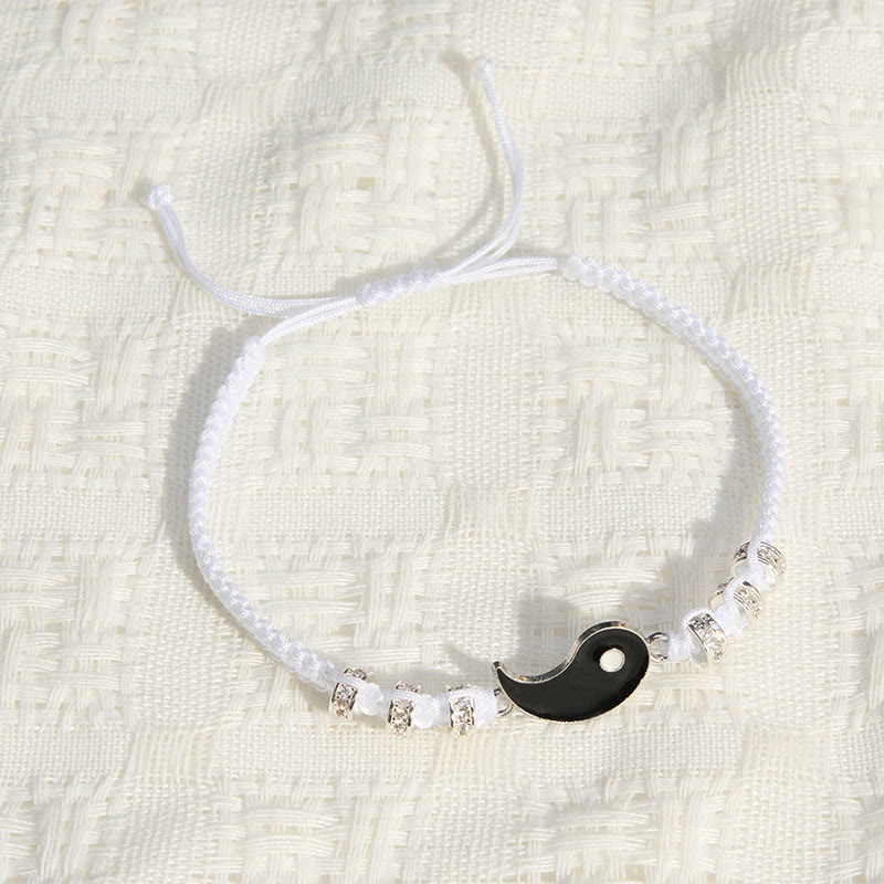 Buddha Stones Bracelet de couple ajustable Yin Yang en hématite (lot de 2) - image 10