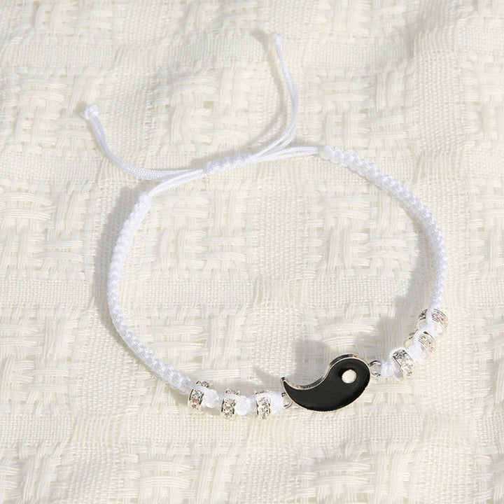 Buddha Stones Bracelet de couple ajustable Yin Yang en hématite (lot de 2) - image 10
