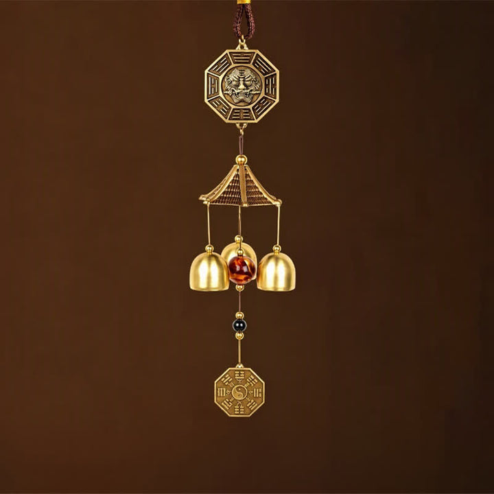 Buddha Stones Pièce de monnaie en forme de gourde Bagua Pi Xiu, cloches et carillons de richesse - image 10