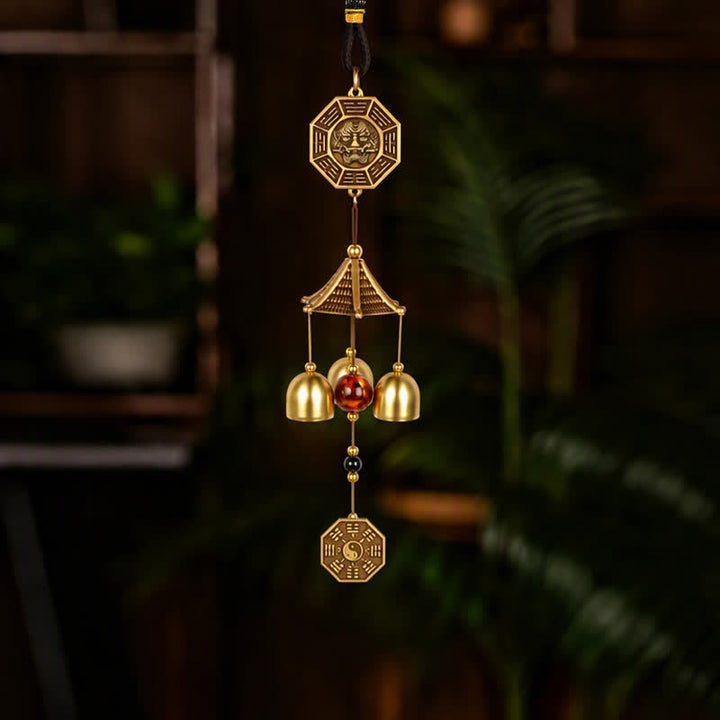 Buddha Stones Pièce de monnaie en forme de gourde Bagua Pi Xiu, cloches et carillons de richesse - image 12