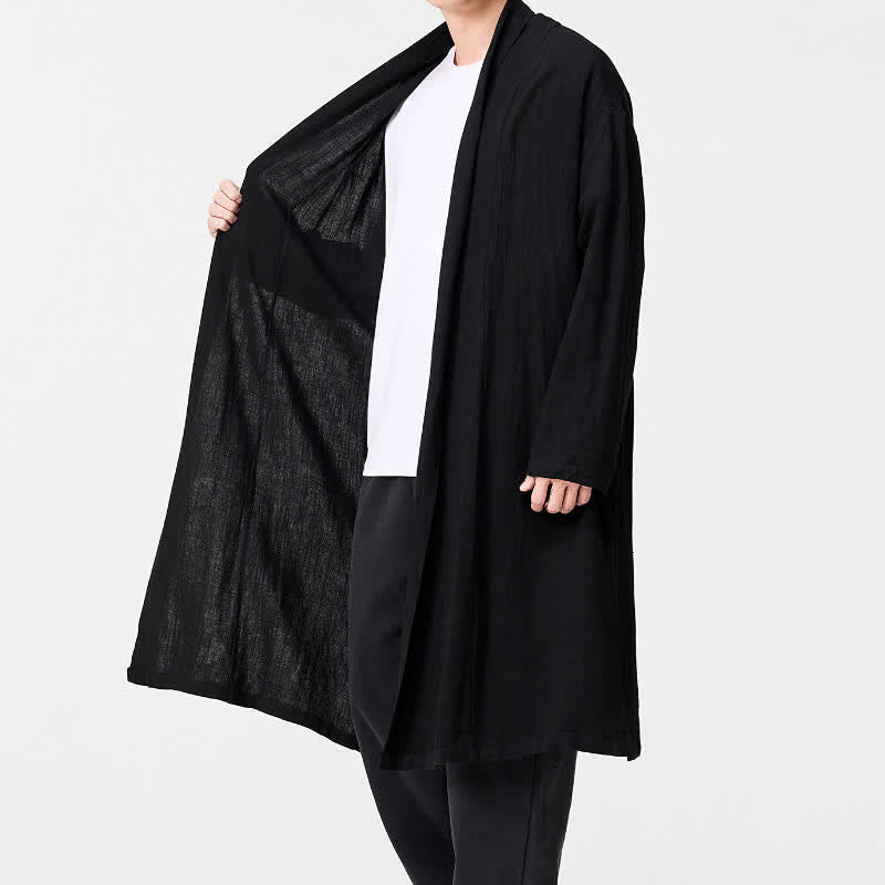 Buddha Stones Kimono homme uni style Tang minimaliste rétro automne - image 15