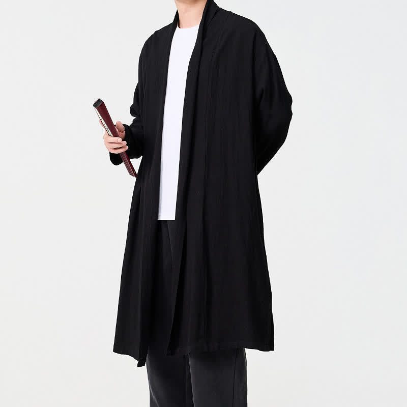 Buddha Stones Kimono homme uni style Tang minimaliste rétro automne - image 16
