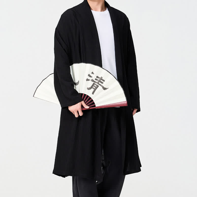 Buddha Stones Kimono homme uni style Tang minimaliste rétro automne - image 12