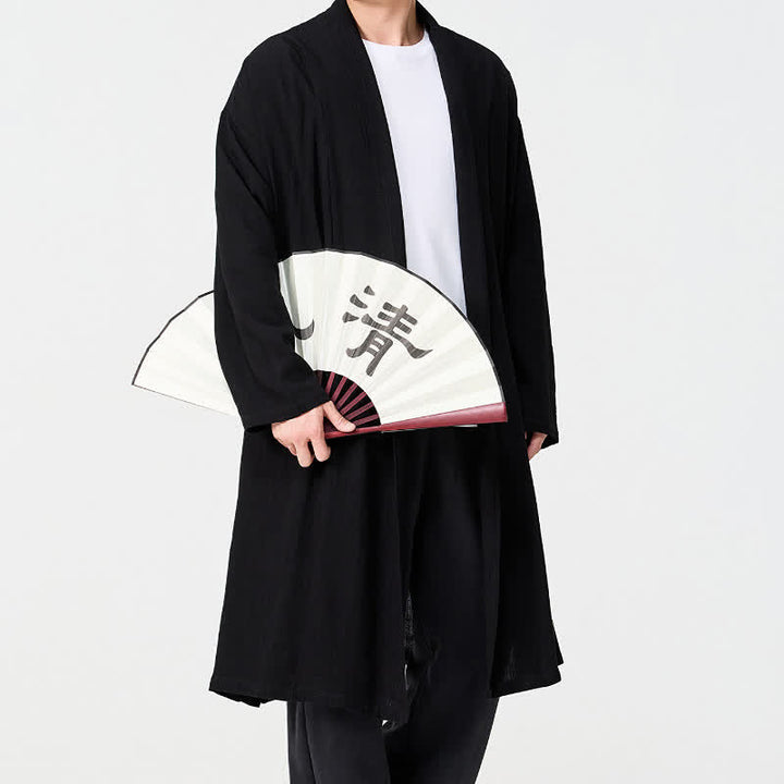 Buddha Stones Kimono homme uni style Tang minimaliste rétro automne - image 12