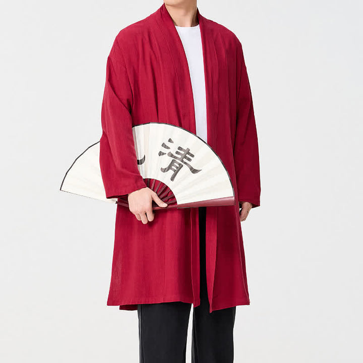 Buddha Stones Kimono homme uni style Tang minimaliste rétro automne - image 20