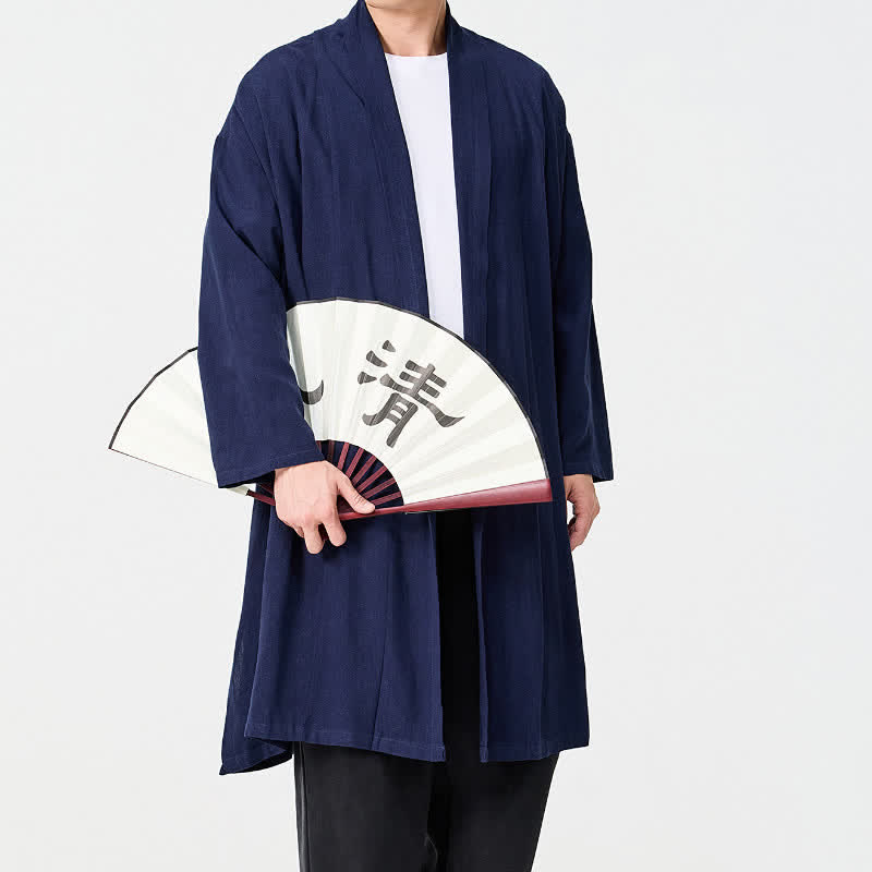 Buddha Stones Kimono homme uni style Tang minimaliste rétro automne - image 2