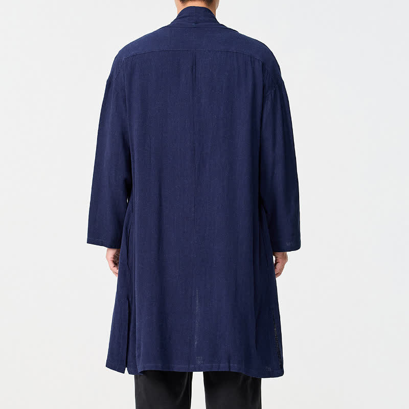 Buddha Stones Kimono homme uni style Tang minimaliste rétro automne - image 4