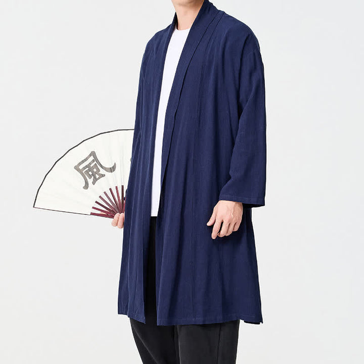 Buddha Stones Kimono homme uni style Tang minimaliste rétro automne - image 5
