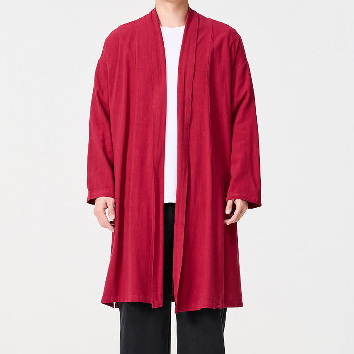 Buddha Stones Kimono homme uni style Tang minimaliste rétro automne - image 18