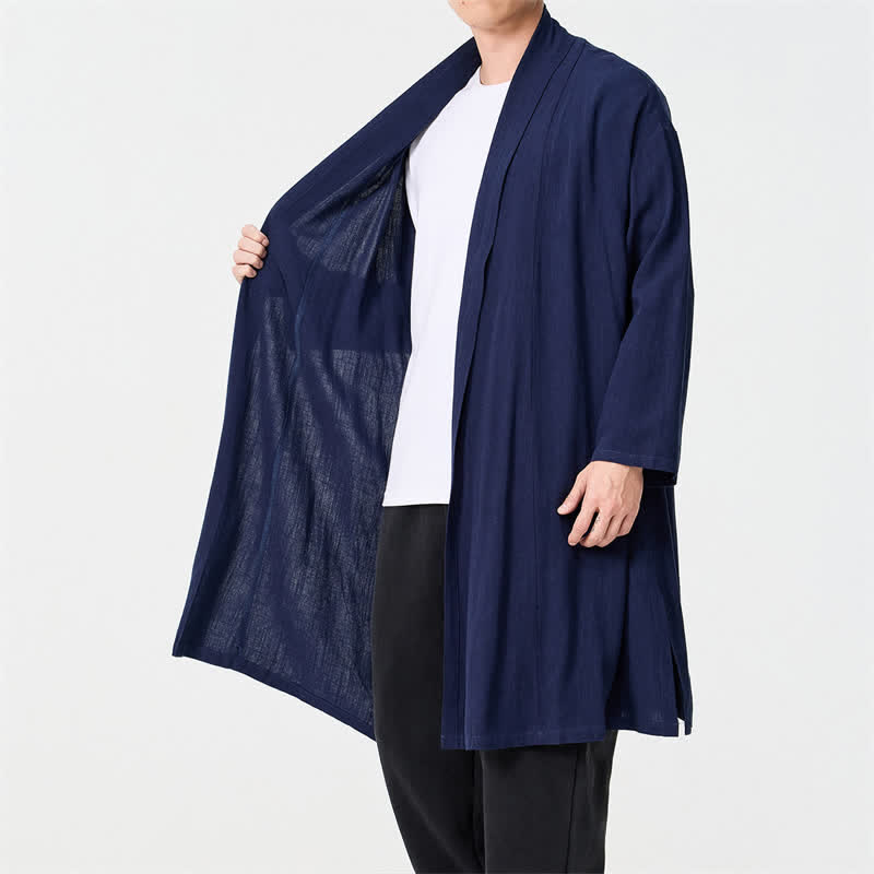 Buddha Stones Kimono homme uni style Tang minimaliste rétro automne - image 3