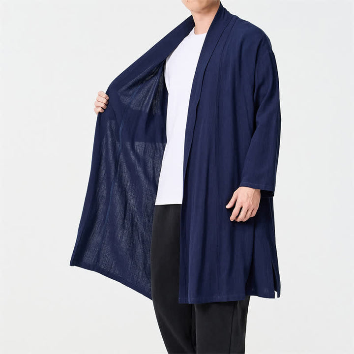 Buddha Stones Kimono homme uni style Tang minimaliste rétro automne - image 3