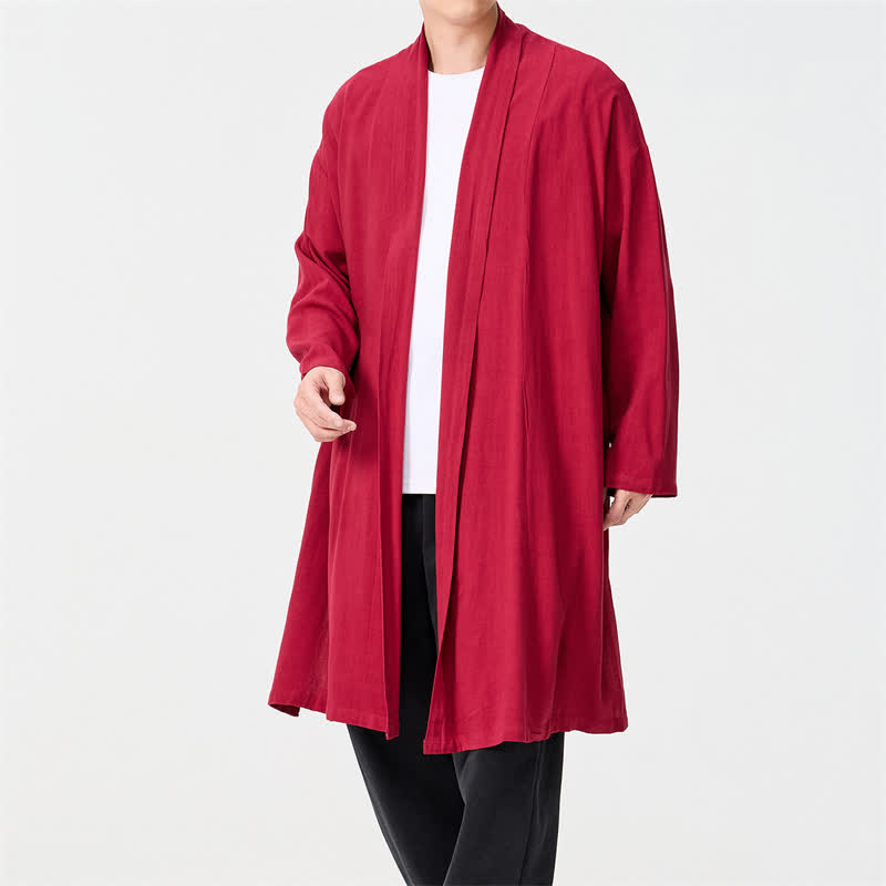 Buddha Stones Kimono homme uni style Tang minimaliste rétro automne - image 19