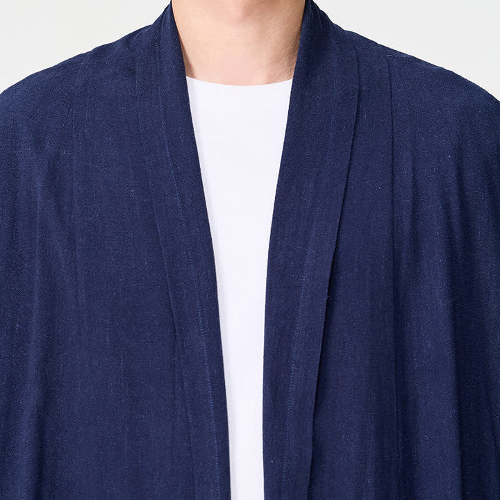 Buddha Stones Kimono homme uni style Tang minimaliste rétro automne - image 7