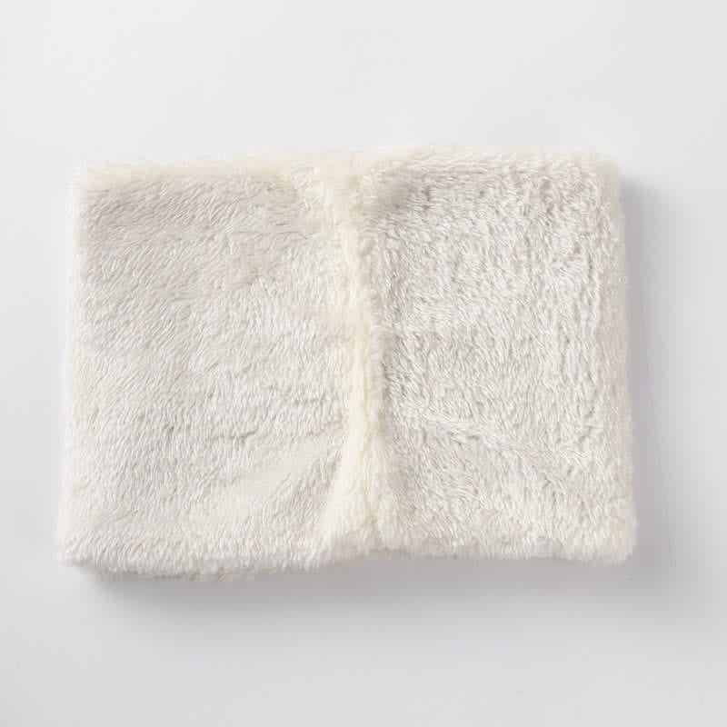 Buddha Stones Écharpe, bonnet et gants chauds en maille côtelée à pompons pour femme, automne-hiver - image 16