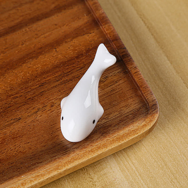 Buddha Stones Porte-baguettes de table en céramique style japonais dauphin - Blanc (environ 6 cm × 2,5 cm × 1,5 cm) - image 4