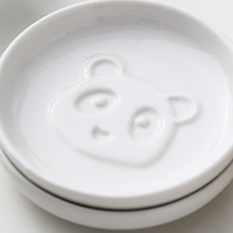 Buddha Stones Mini coupelle à sauce en céramique blanche avec motif panda - image 11