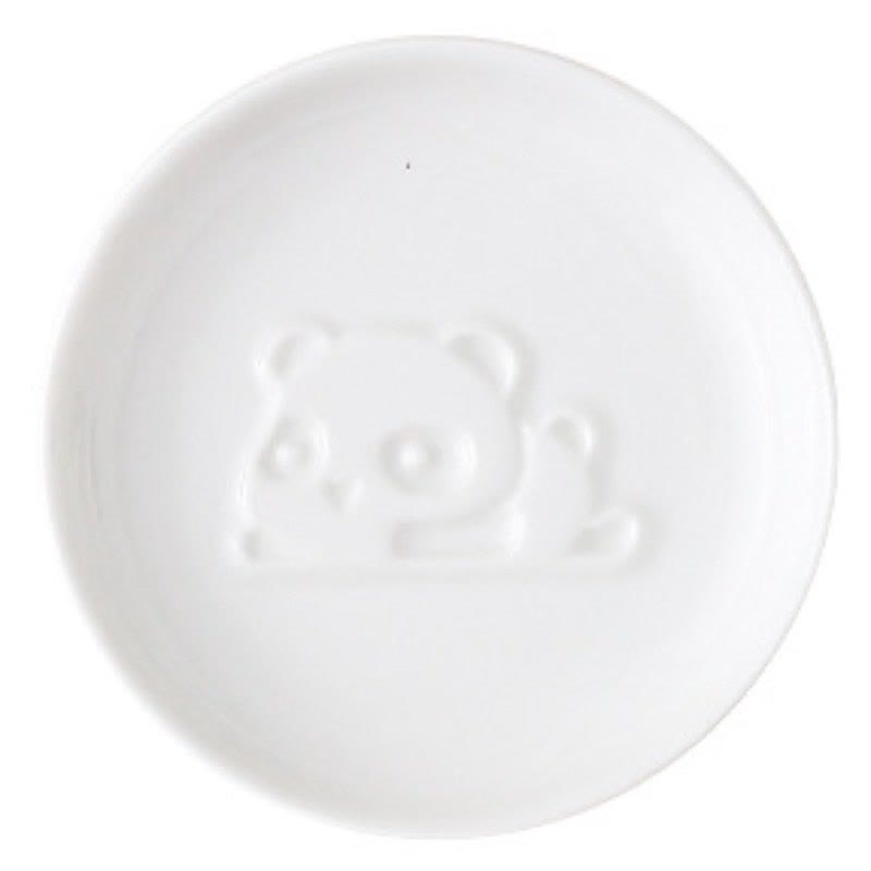 Buddha Stones Mini coupelle à sauce en céramique blanche avec motif panda - Rond (environ 8,8 cm × 8,8 cm × 1,8 cm) - Allongez-vous - image 3