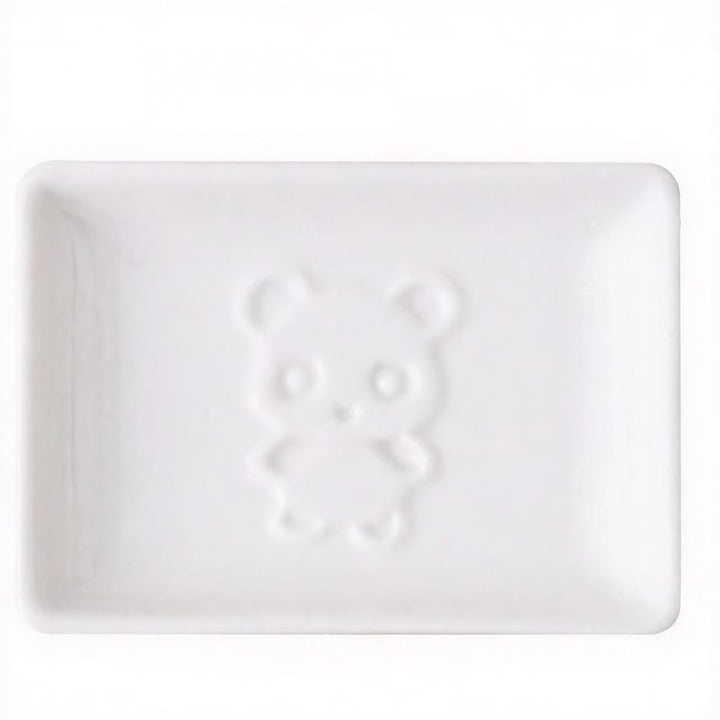 Buddha Stones Mini coupelle à sauce en céramique blanche avec motif panda - Carré (environ 9 cm × 6,5 cm × 1,8 cm) - Rester - image 6